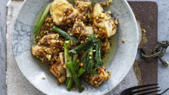 ***EMBARGOED FOR SUNDAY LIFE, AUGUST 18/19 ISSUE***
Adam Liaw recipe :ÃÂ Garlic oil chicken
Photograph by William Meppem (photographer on contract, no restrictions)ÃÂ 