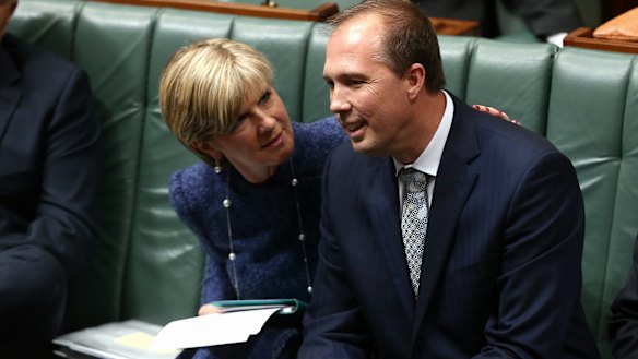 Foreign Minister Julie Bishop and Immigration Minister Peter Dutton
