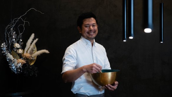 Haco Tempura head chef Kensuke Yada's omakase menu is half tempura, half kushiage (panko-crumed).