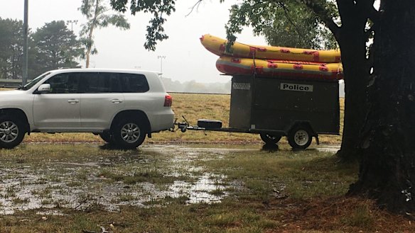 Police boats in north Lyneham.