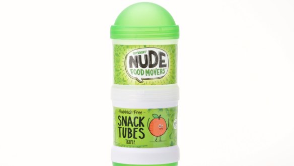 Nude Food Movers Snack Tubes.  Available at Coles, Big W, Officeworks, Target and Spotlight. Prices starting from $4.00 RRP