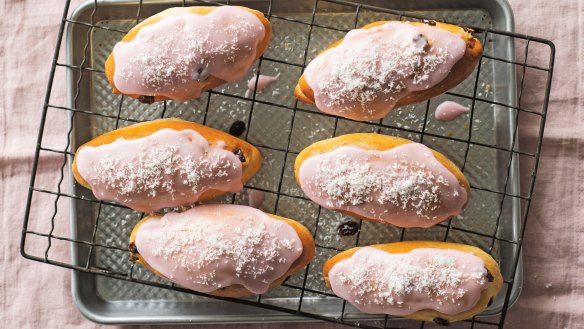 Finger buns from Anneka Manning's Bakeclass cookbook. Recipe extract for Good Food. Image supplied by Murdoch Books