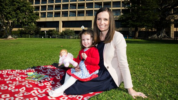 NSW Labor MLC Courtney Houssos and Anna, 3. 