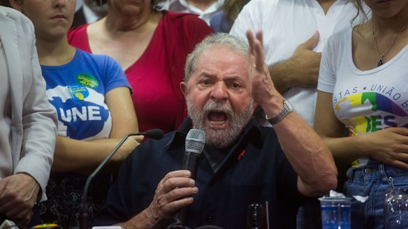 Former president Luiz Inacio Lula da Silva in Sao Paulo, Brazil, on Friday.