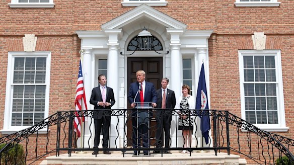 Donald Trump at the grand opening of the Albemarle Estate at Trump Winery Charlottesville on Tuesday.
