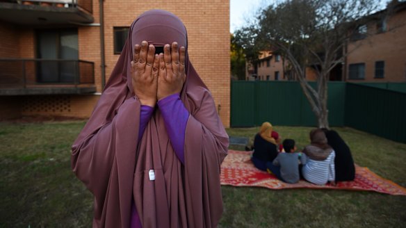 Fear and tears: Nayser Ahmed's wife and family are on a bridging visa and living in Sydney.