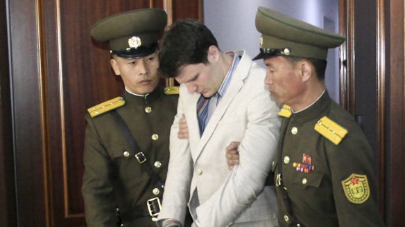 American student Otto Warmbier, 21, was sentenced to 15 years hard labour.