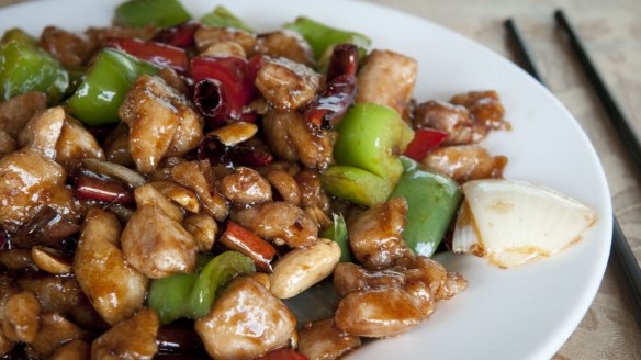 Kung pao chicken is a hot order at Fortune Well Sichuan.