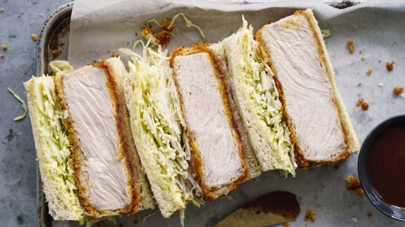 Katsu finger sandwiches.