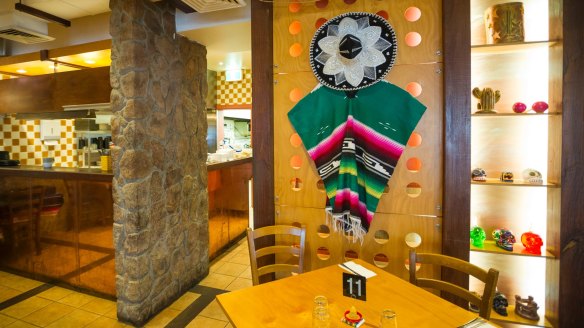 Cisco's is decorated with colourful ponchos and trinkets from Mexico.