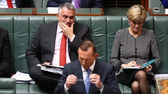 Treasurer Joe Hockey and Prime Minister Tony Abbott during question time on Wednesday.