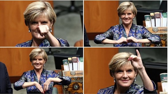 Julie Bishop's secret sign language: who was the Foreign Minister ...