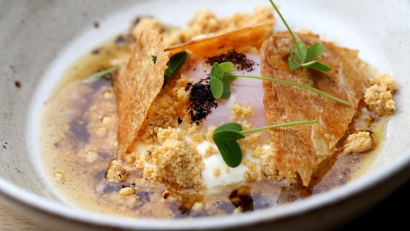 Go-to dish: Cilbur (egg with smoked yoghurt and chicken crackling).