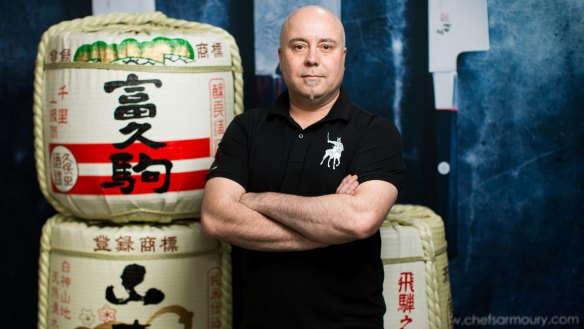 Chef's Armoury owner Leigh Hudson at what he believes is Sydney's first specialist sake shop.