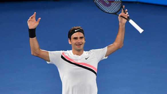 The moment Roger Federer defeated Marin Cilic.