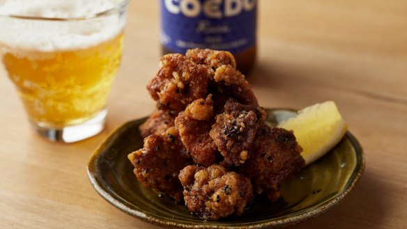 Sweet and crisp karaage chicken.