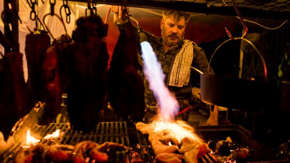 A junkyard barbecue at Huon Valley Mid-Winter Festival in Tasmania.