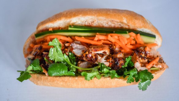 Red curry chicken banh mi from Anchovy.