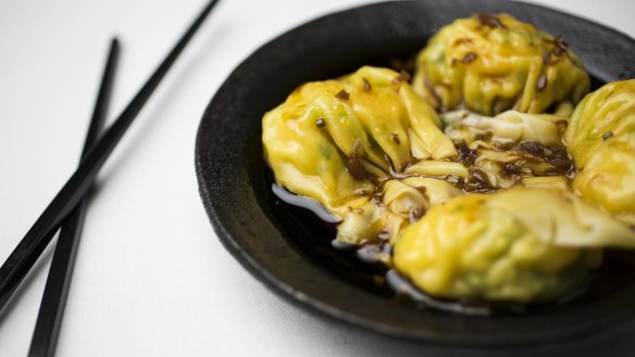 An essential for your table: the bug meat and prawn wontons with chilli and Sichuan pepper wontons.