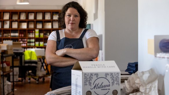 Milawa Cheese chief executive Ceridwen Brown says Australia Post's decision to stop delivering perishable goods is the last thing her business needs after 2020.