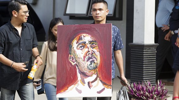 A self portrait by Myuran Sukumaran is taken to Wijaya Pura in Cilacap. 