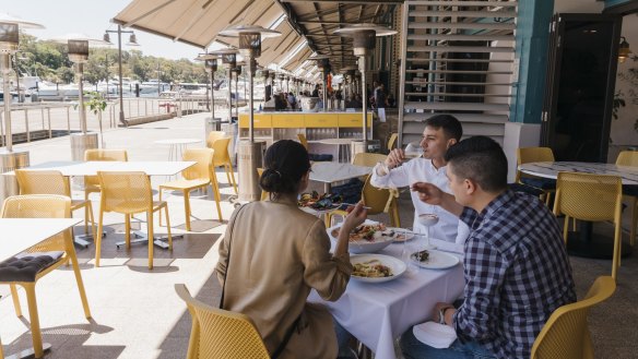 The sunny, open-air setting at Woolloomooloo during its Amalfi Way days.