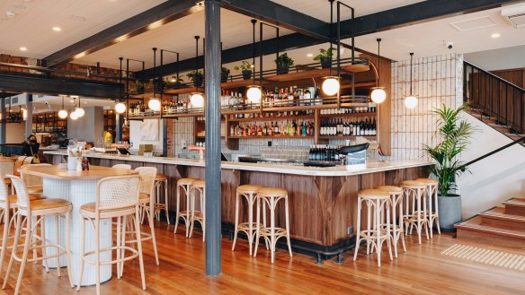 The public bar at Sarah Sands Hotel - the perfect place to prop with a pint and a parma. 