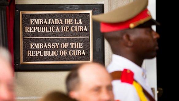 The Trump administration ousted 15 diplomats from Cuba's embassy in Washington.