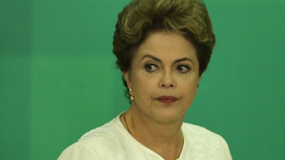 Impeached: then Brazilian President Dilma Rousseff.