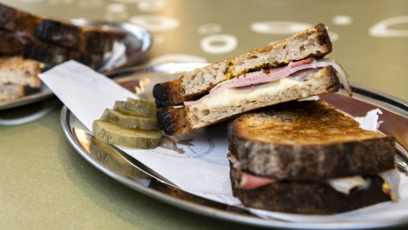 Daily takeaway sandwiches include ham and cheddar toasties.