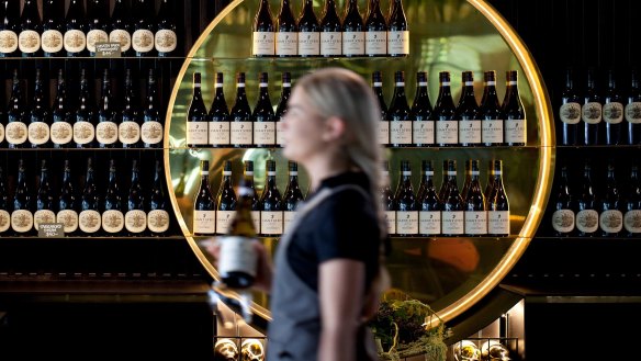 The bar at Giant Steps restaurant in Healesville.