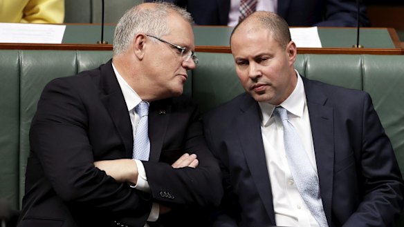 Prime Minister Scott Morrison and Treasurer Josh Frydenberg.