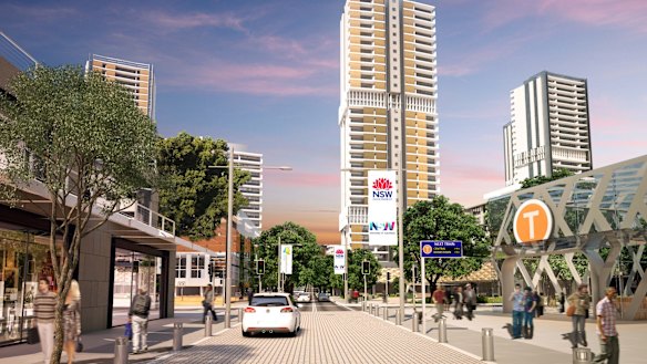 An artist's impression of the planned train station at Waterloo.