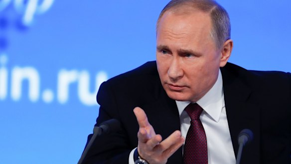 Russian President Vladimir Putin at his year-end press conference telling the US Democrats to get over their election loss.