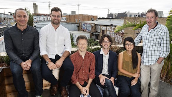Architects Jeremy McLeod (Breathe Architecture), Will Smart (Wolveridge Architects), Andrew Maynard (Andrew Maynard Architects), Michael Roper (Architecture, Architecture), Yui Uchimura (Six Degrees Architects) and Tony Lee (Robin Boyd Foundation) form part of a consortium to develop the land opposite The Commons building in Brunswick.