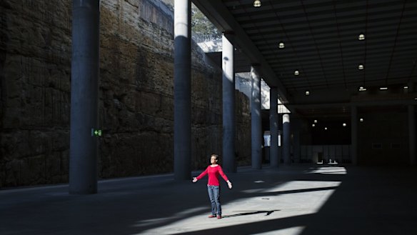 Gill Minervini, creative director of the Welcome Celebration, from inside the Cutaway: "In Sydney, there's nothing like this."