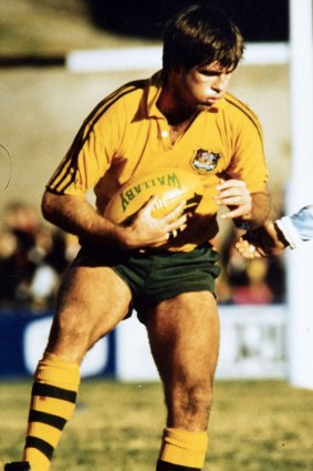 Bill Calcraft during his days as a Wallaby.