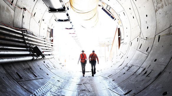 The light at the end of the tunnel that's part of the north-west rail link.