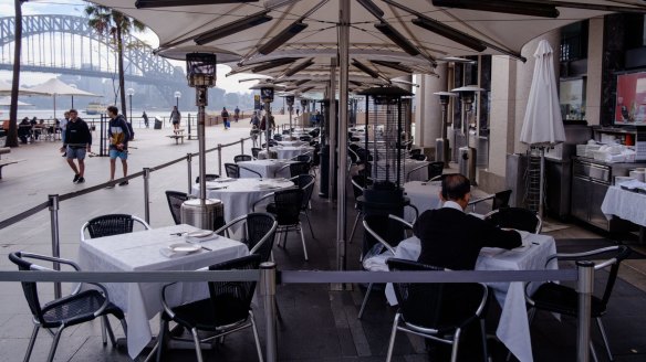 Restaurants along the Circular Quay foreshore are struggling with the lack of tourist trade due to travel restrictions.