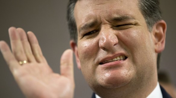 Republican presidential candidate Senator Ted Cruz during a campaign event in Brooklyn, New York, on Thursday.