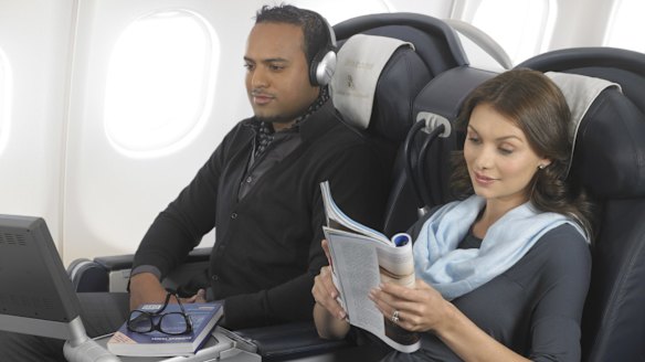 South African Airways business class.