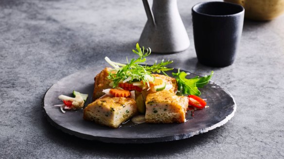 This dish is like prawn toast meets sugarcane prawns, Thai-style.