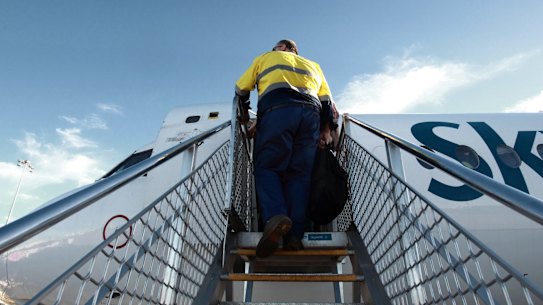 A FIFO worker has made a compensation after suffering a neck injury on a plane.