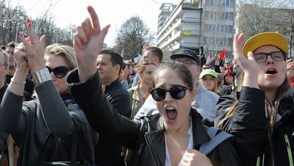 Protesters demonstrate in Warsaw in April against a possible tightening of Poland's abortion law, already one of the most restrictive in Europe.