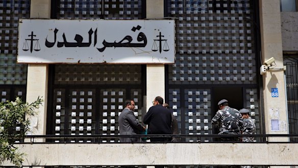 The Beirut courthouse compound that holds nine suspects of kidnapping the two Lebanese-Australian children.