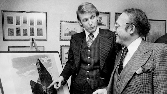 Donald Trump with Alfred Eisenpreis, New York City Economic Development Administrator, in 1976.