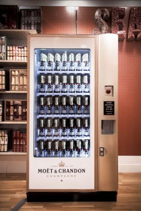 Moet vending machine at Selfridges department store in London
