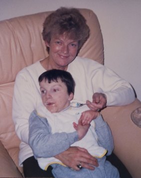 Heather Ponting and her profoundly disabled son Brett, who died in 2000 after he was left alone by carers and drowned in his bath at a government-run group home.