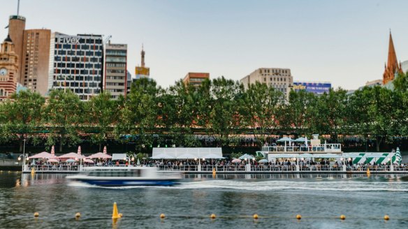 Drink and dine atop the Yarra at Arbory Afloat. 