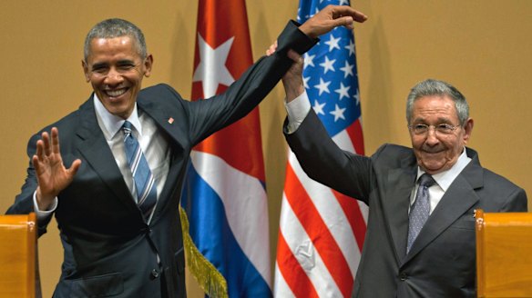 Cuba thaw: Cuban President Raul Castro and President Barack Obama in Havana in March.